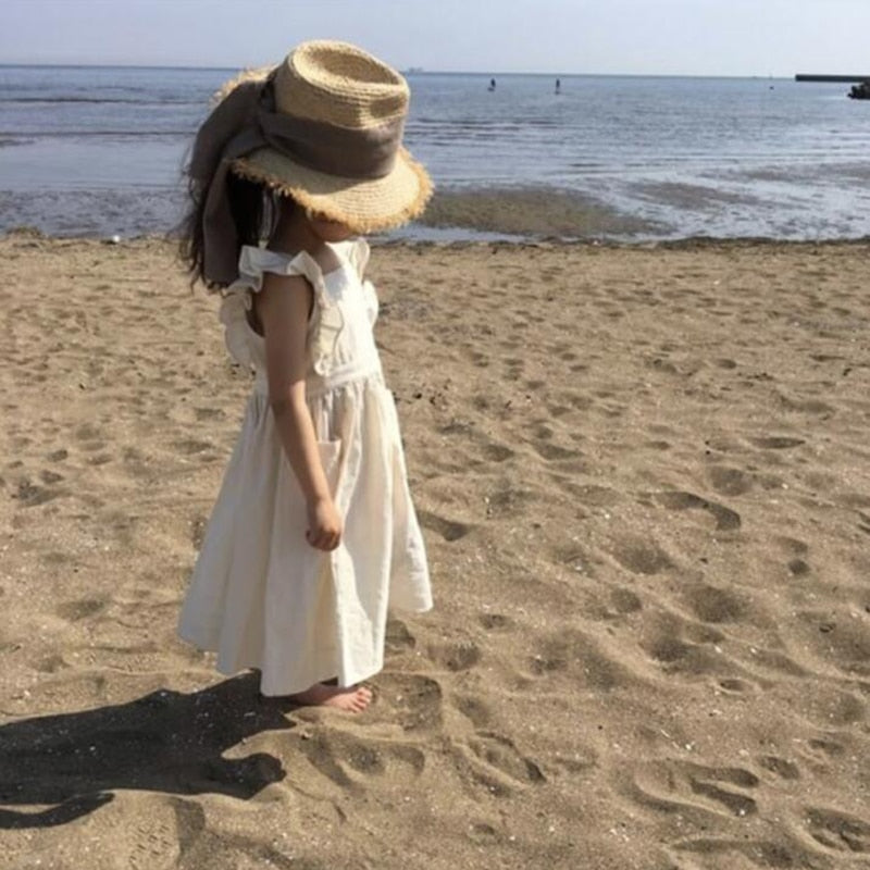 Vestidos de estilo coreano japonés para niñas, ropa informal de princesa, con volantes, para verano