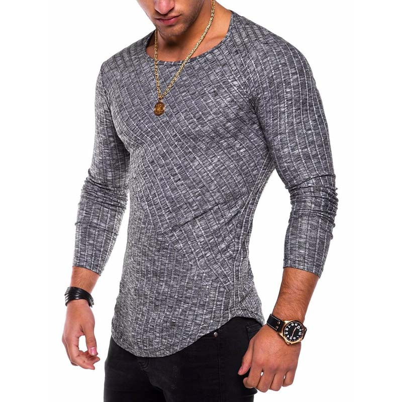 Plus Size S-4XL Slim Fit Sweater Men Spring Autumn Thin O-Neck Knitted Pullover Men Casual Solid Mens Sweaters Pull Homme