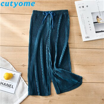 Summer Girl Wide Leg Pant Toddler Kids Casual Loose Trouser Child Pleated Chiffon Pants Teenage Girls Clothing Leggings 12 13 14
