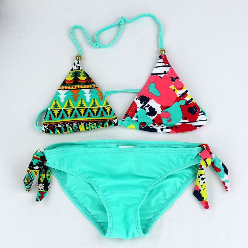 New Children Swimwear Baby Kids Cute Bikini Girls Split Two Pieces Swimsuit Bathing Suit Beachwear Kids Biquini Infantil