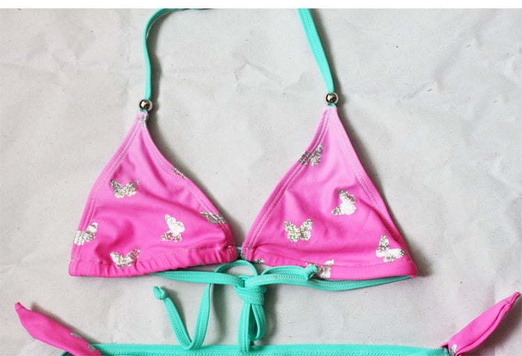 New Children Swimwear Baby Kids Cute Bikini Girls Split Two Pieces Swimsuit Bathing Suit Beachwear Kids Biquini Infantil