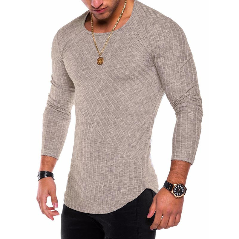 Plus Size S-4XL Slim Fit Sweater Men Spring Autumn Thin O-Neck Knitted Pullover Men Casual Solid Mens Sweaters Pull Homme