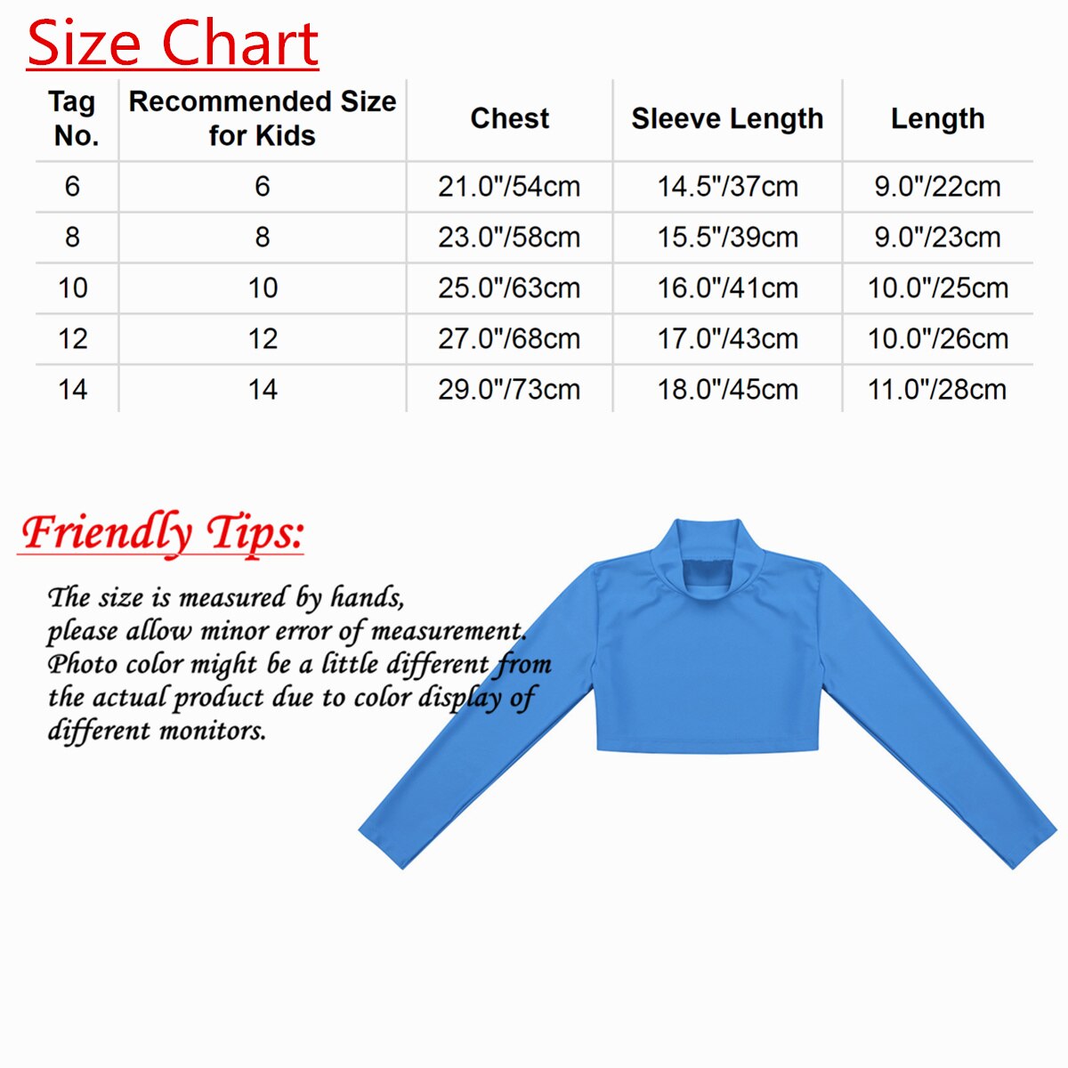 Young Girls Tank Top Kids Dancewear Long Sleeves Mock Neck Crop Top Hip Hop Jazz Dance Clothes Basic Sports T-shirt Cropped Top