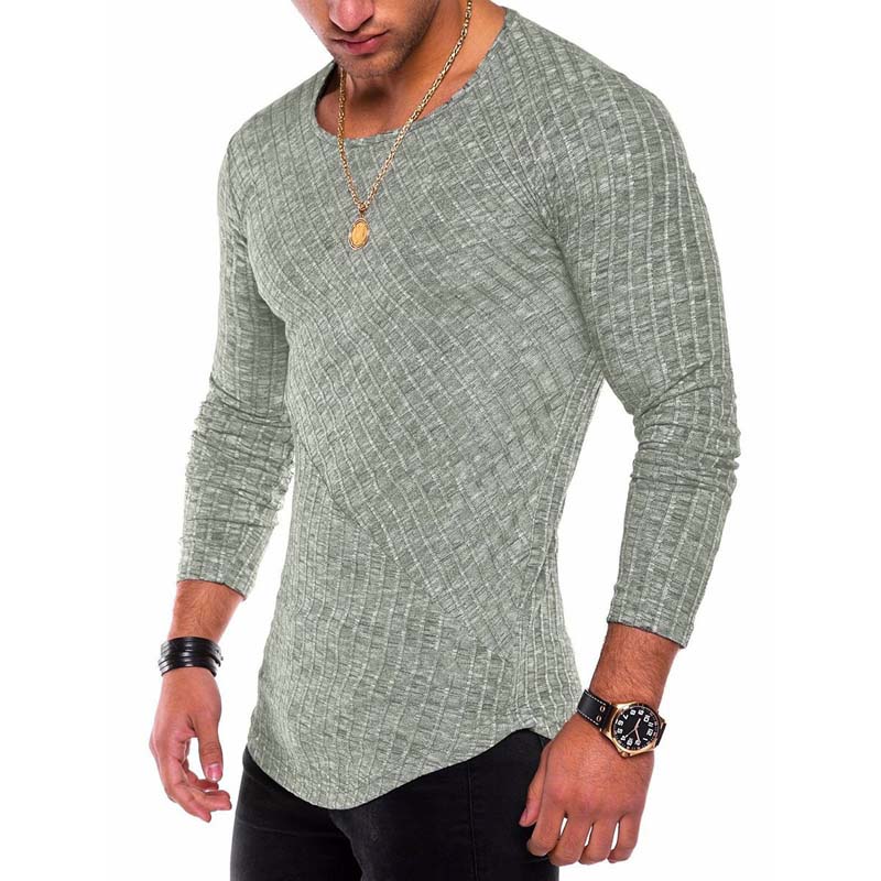 Plus Size S-4XL Slim Fit Sweater Men Spring Autumn Thin O-Neck Knitted Pullover Men Casual Solid Mens Sweaters Pull Homme