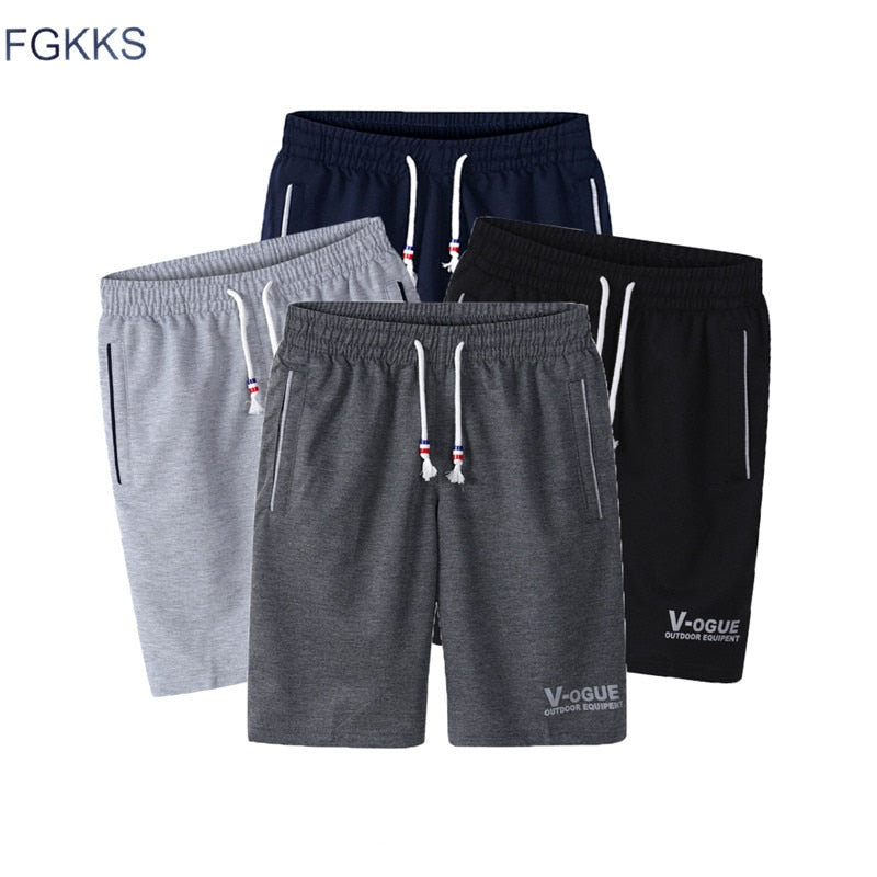 FGKKS Fashion Brand Men's Shorts Summer Man Fitness Boardshorts Bodybuilding Workout Casual Male Shorts