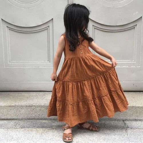 Vestidos de estilo coreano japonés para niñas, ropa informal de princesa, con volantes, para verano