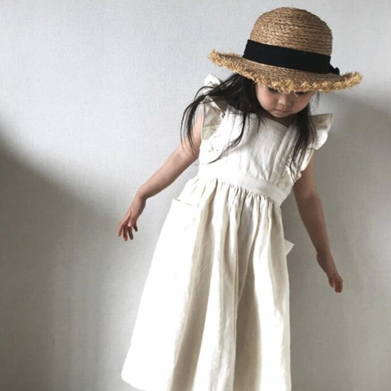 Vestidos de estilo coreano japonés para niñas, ropa informal de princesa, con volantes, para verano
