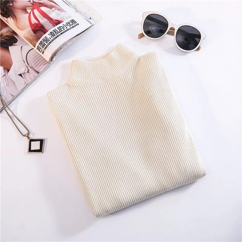 Marwin New-coming Autumn Winter Top Pull Femme Turtleneck Pullovers Sweaters Long Sleeve Slim Oversize Women's Sweater