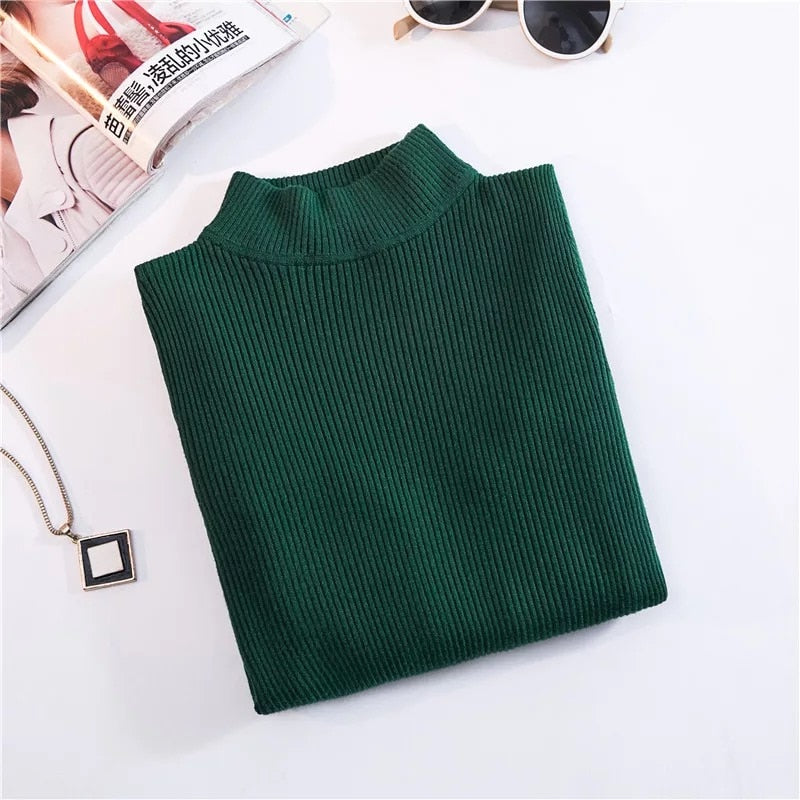 Marwin New-coming Autumn Winter Top Pull Femme Turtleneck Pullovers Sweaters Long Sleeve Slim Oversize Women's Sweater