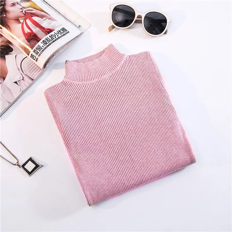 Marwin New-coming Autumn Winter Top Pull Femme Turtleneck Pullovers Sweaters Long Sleeve Slim Oversize Women's Sweater