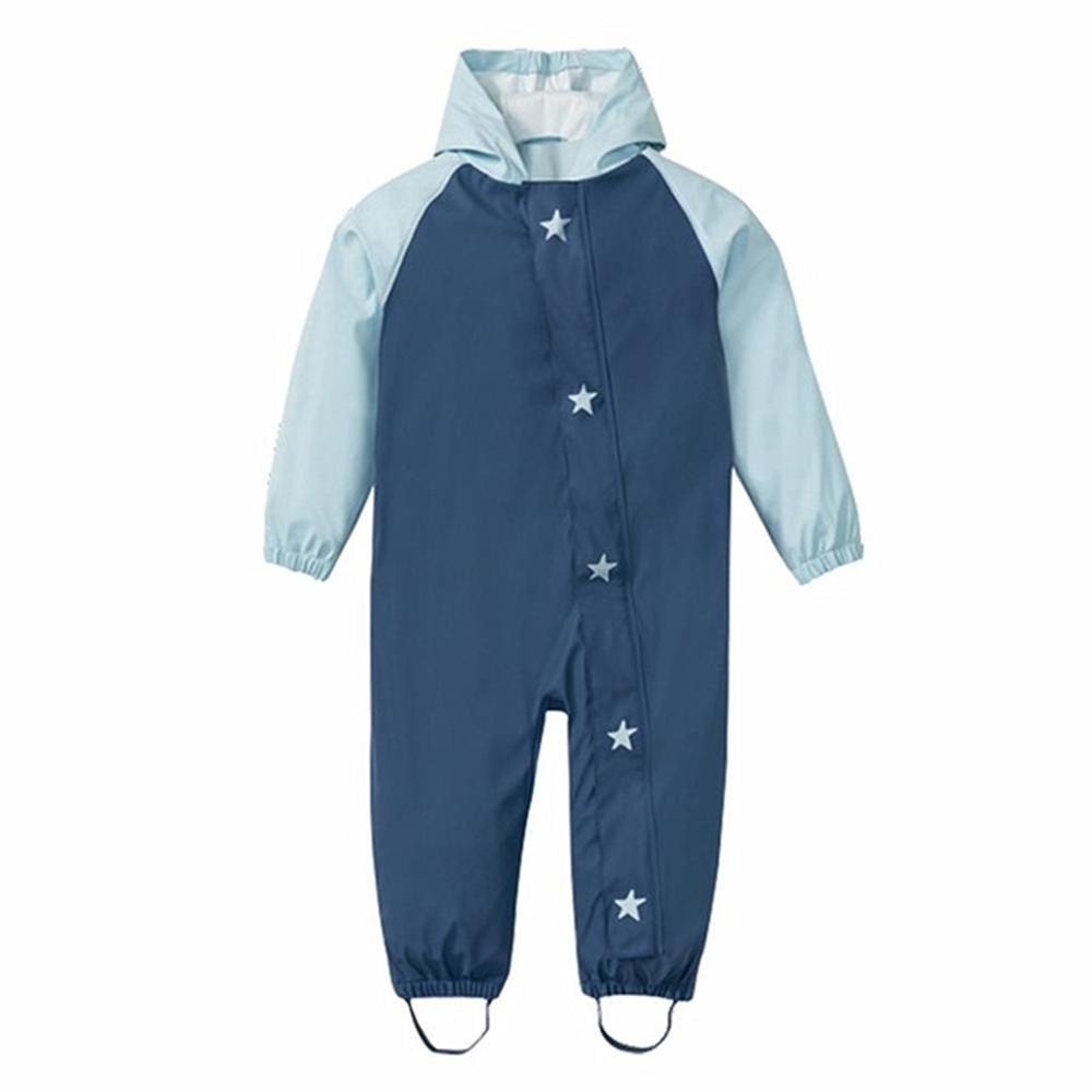 Kids Jumpsuit for Girls Waterproof Overall Girls PU Rain Pants Children Raincoat Baby Hooded Rainwear For Boys And Girls Clothes