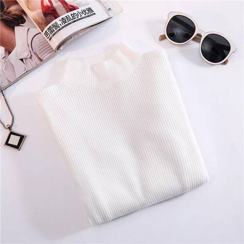 Marwin New-coming Autumn Winter Top Pull Femme Turtleneck Pullovers Sweaters Long Sleeve Slim Oversize Women's Sweater