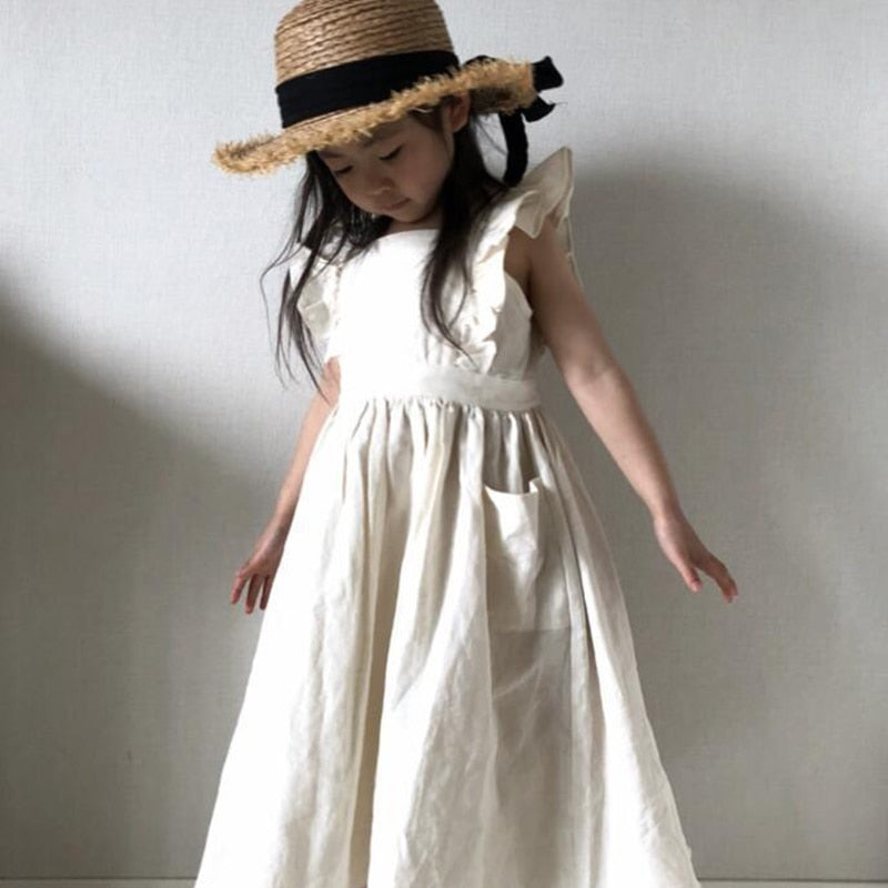 Vestidos de estilo coreano japonés para niñas, ropa informal de princesa, con volantes, para verano