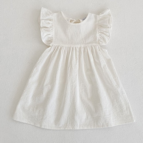 Vestidos de estilo coreano japonés para niñas, ropa informal de princesa, con volantes, para verano
