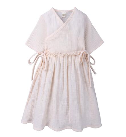 Vestidos de estilo coreano japonés para niñas, ropa informal de princesa, con volantes, para verano
