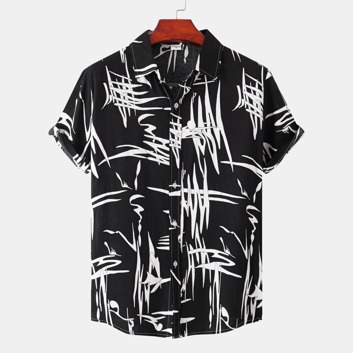 Men Clothing Summer New Fashion Personality Short-sleeved Shirt Men's Striped Casual Business Shirt Camisas Para Hombre
