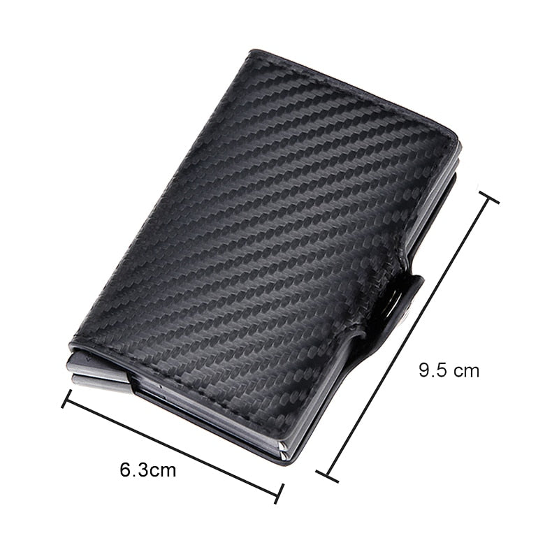 Top Quality Rfid Wallet Men Money Bag Mini Purse Male Aluminium Card Wallet Small Clutch Leather Wallet Thin Purse