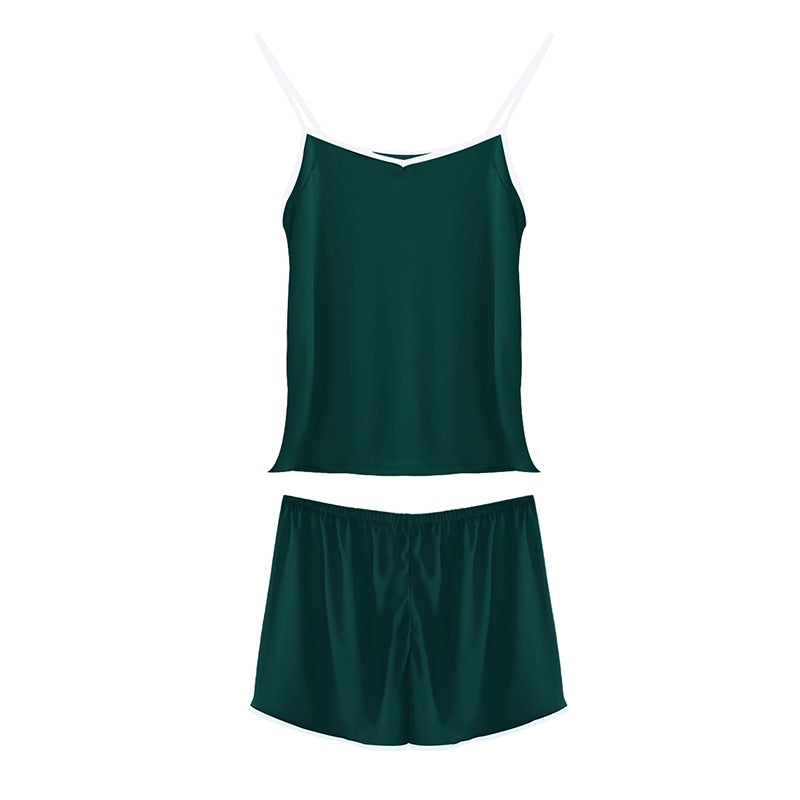 Summer Pajamas Set for Women Sexy Home Clothes SleepwearTank Top Suits with Shorts Cute Underwear Soft Nightwear Sleeveless