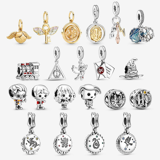 Disney Harry Potter Charm Series Fit Original Pan Charms Bracelets &amp; Bangle Beads Pendant Jewelry Berloque