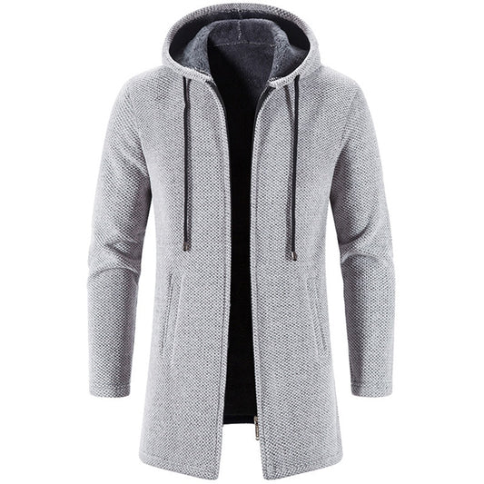 Men Sweaters Coat Autumn Winter New Hot Warm Zipper Medium Long Cardigan Sweaters Man Casual Knitwear Sweatercoat mens clothes