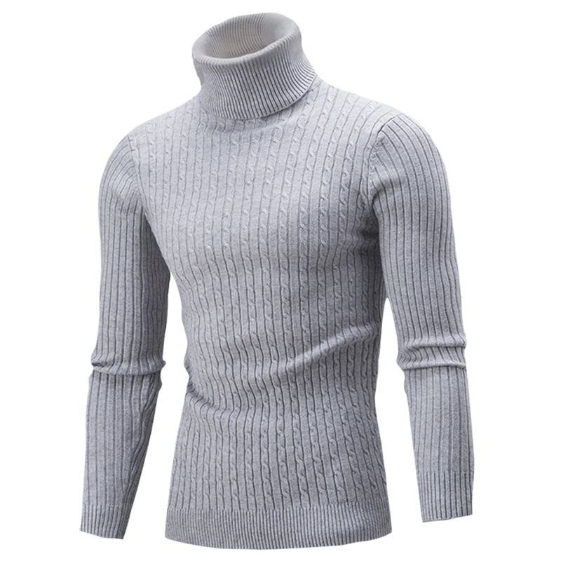 Autumn Winter Men Turtleneck Sweater Men Knitting Pullovers Rollneck Knitted Sweater Warm Men Jumper Slim Fit Casual Sweater