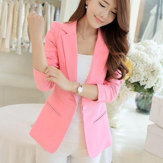 Women Blazer Casual Slim Blazers Jackets Work Coat Outerwear Fashion Spring Career Female Jacket Office