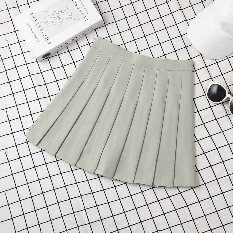 Brown Skirt Ladies Summer Clothes Women's High Waist Harajuku Style Black Mini Pleated Skirt For School Girl Uniform