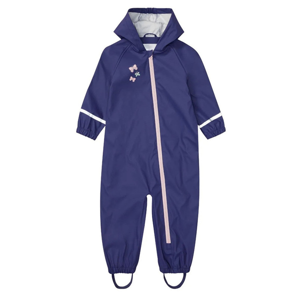 Kids Jumpsuit for Girls Waterproof Overall Girls PU Rain Pants Children Raincoat Baby Hooded Rainwear For Boys And Girls Clothes