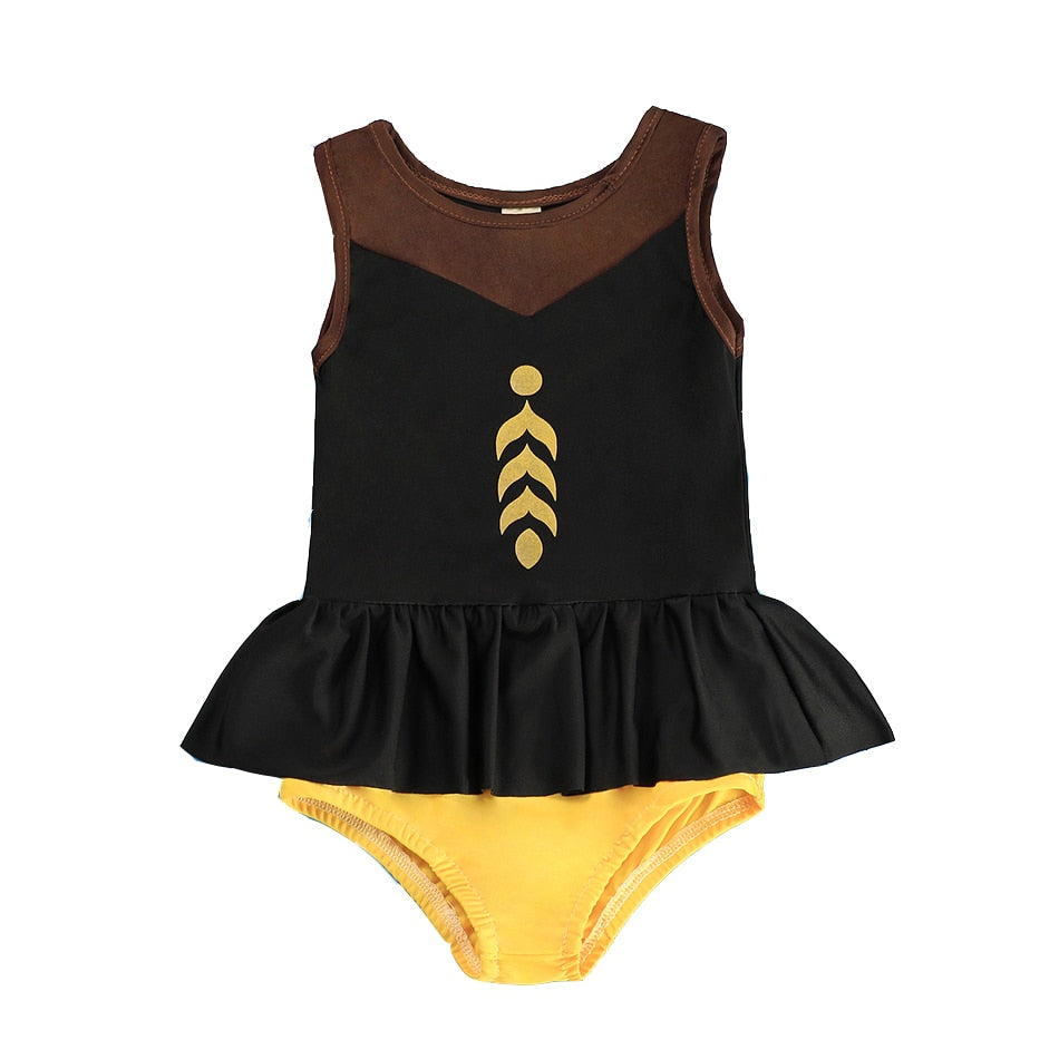 Summer Swimming Dress up for Baby Girls Bathing Suit Kids Swimwear Inspired from Fairy Tale Children One Piece Princess Swimsuit