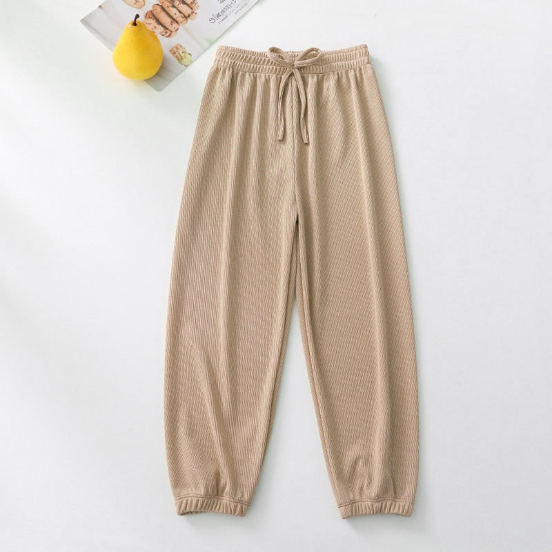 School Pants for Girl Wide Leg Sweatpants Mosquito Proof Pants Summer Black Teen Casual Pants Mid Waist Trousers 10 11 12 Years