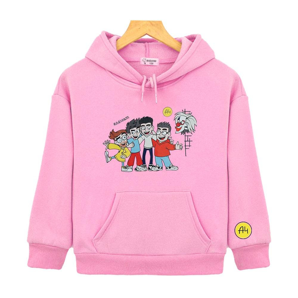 Kids Hoodie Merch A4 Sweatshirt Children's Clothing Top Autumn Boy's Girl's Tops Casual Baby Clothes