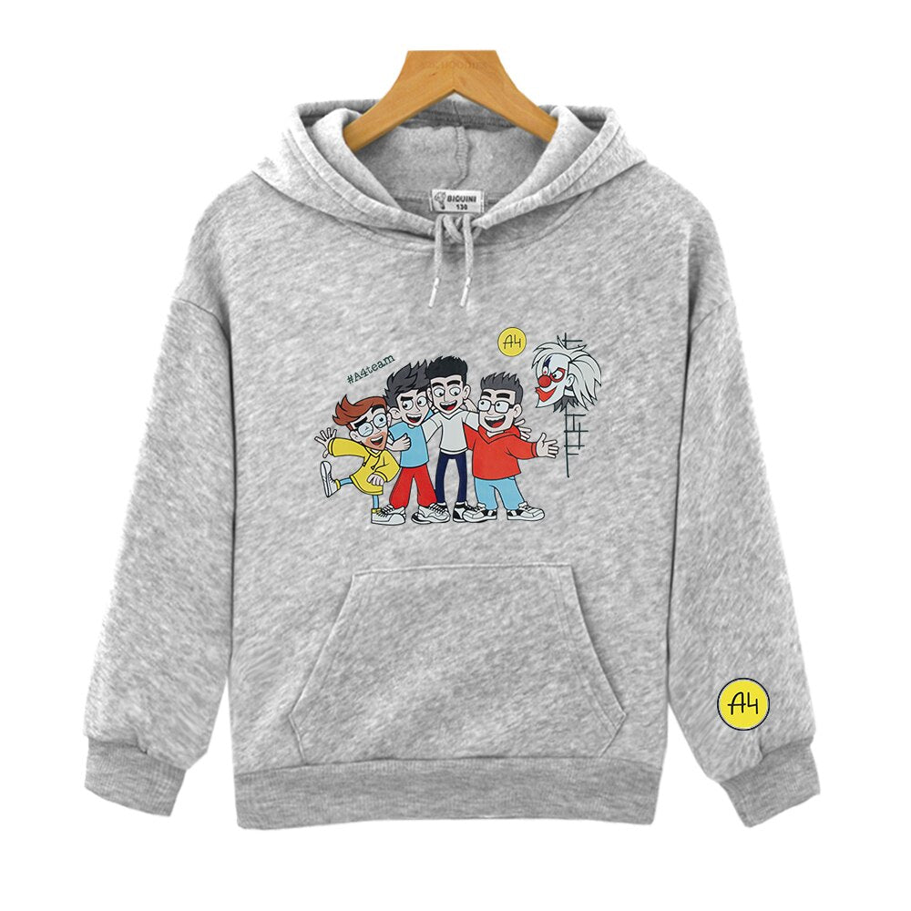 Kids Hoodie Merch A4 Sweatshirt Children's Clothing Top Autumn Boy's Girl's Tops Casual Baby Clothes