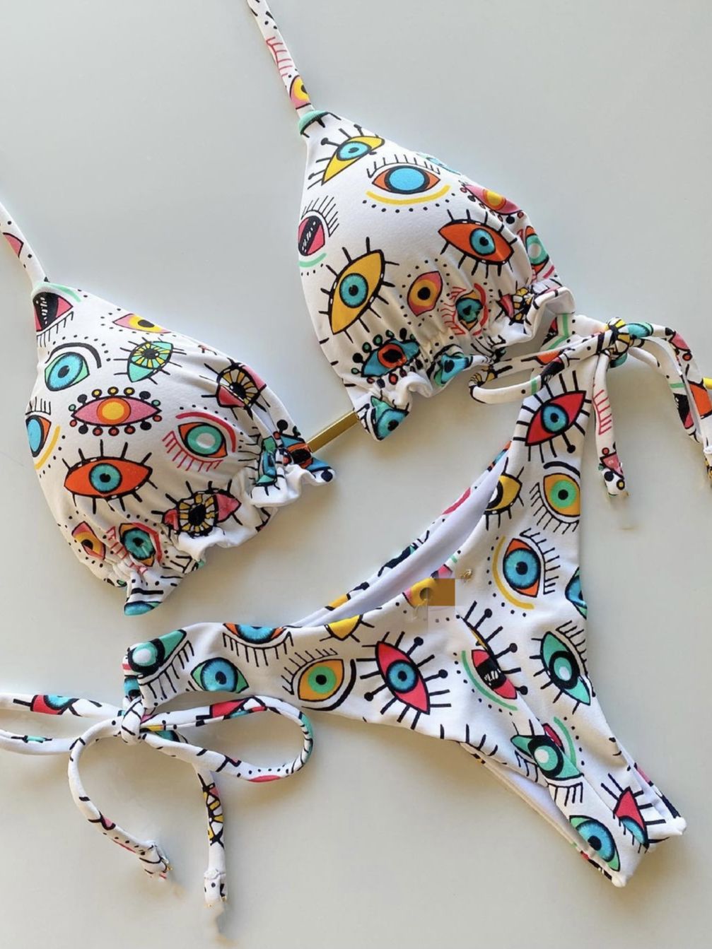 New Sport Swimwear Female Push Up Bikinis Sexy Bandage Women Swimsuit Print Two-Piece Bathing Suit Beach Wear