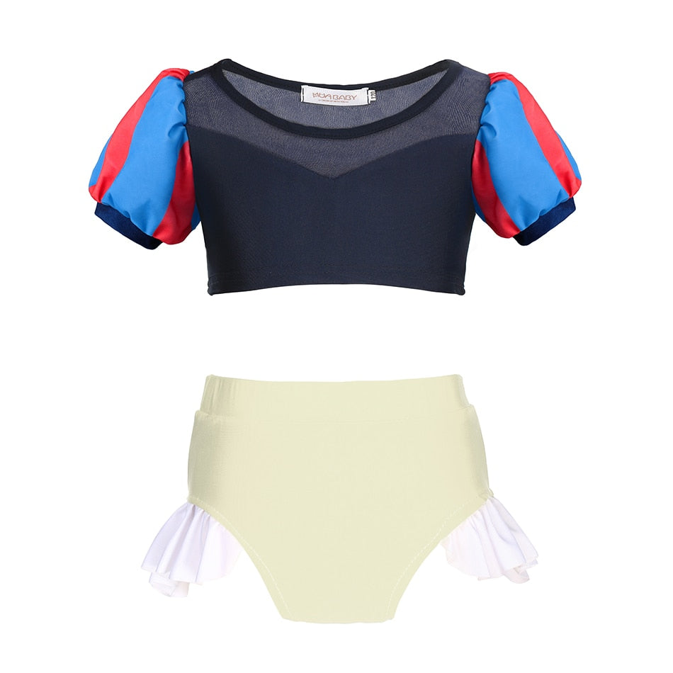 Summer Swimming Dress up for Baby Girls Bathing Suit Kids Swimwear Inspired from Fairy Tale Children One Piece Princess Swimsuit