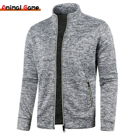 New Men's No Hoodies Sweatshirt Zipper Stand Collar Pullover Men Sweatshirts Man Zipper Sweater Clothing 4XL