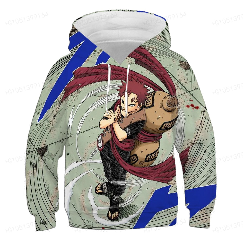 Winter Latest Children Naruto Hooded Sweatshirt Children's Naruto Uchigi Bozosuke Kakashi Pullover Teenager Boys' Clothes 4-14T