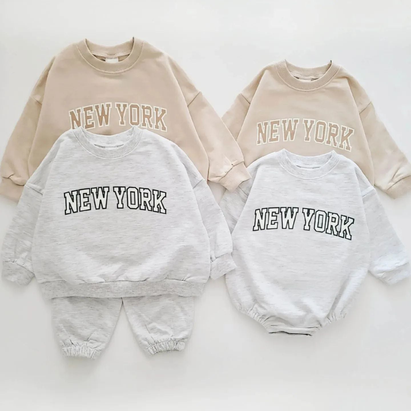 INS Kids Boys New York Sweatshirt Jogger Pants Set 2023 Autumn New Baby Girls Clothes Toddler Hoodie and Pants 2 Pcs Outfit