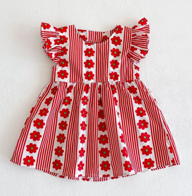 Vestidos de estilo coreano japonés para niñas, ropa informal de princesa, con volantes, para verano