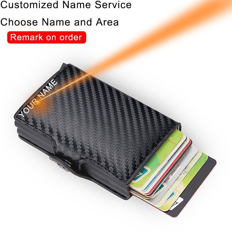 Top Quality Rfid Wallet Men Money Bag Mini Purse Male Aluminium Card Wallet Small Clutch Leather Wallet Thin Purse