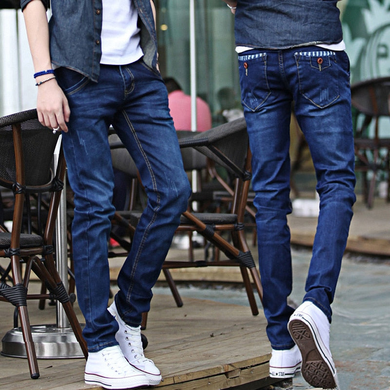 Slim Skinny Jeans Spring Autumn Men's Handsome Casual Long Trousers Thin Students Youth Teenagers Men's Pencil Pants