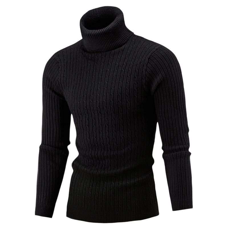 Autumn Winter Men Turtleneck Sweater Men Knitting Pullovers Rollneck Knitted Sweater Warm Men Jumper Slim Fit Casual Sweater
