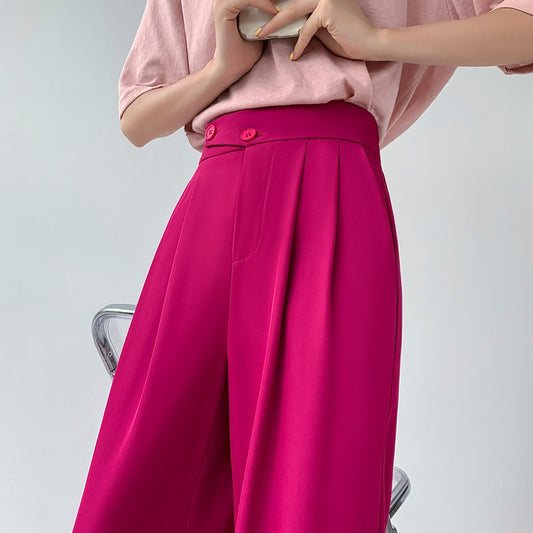 High Waist Loose Wide Leg Pants for Women Spring Autumn New Female Dress Pant White Suits Pants Ladies Long Trousers Casual
