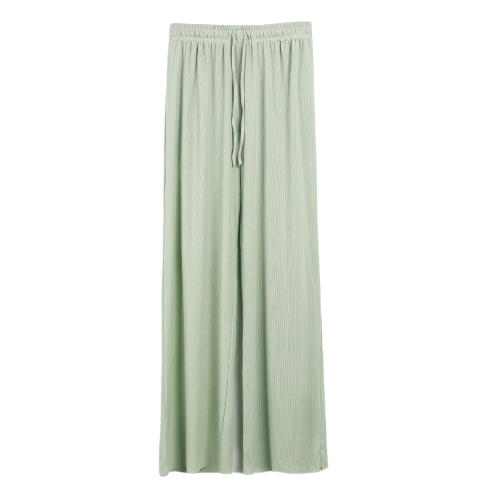 Spring and Autumn New Ladies Ice Silk Light Wide Leg Trousers Girl Solid Color High Waist Loose Wild Straight Casual Pants